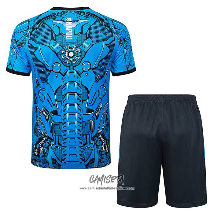 Chandal del Napoli 2025-2026 Manga Corta Azul - Pantalon Corto
